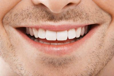 closeup of man's smile